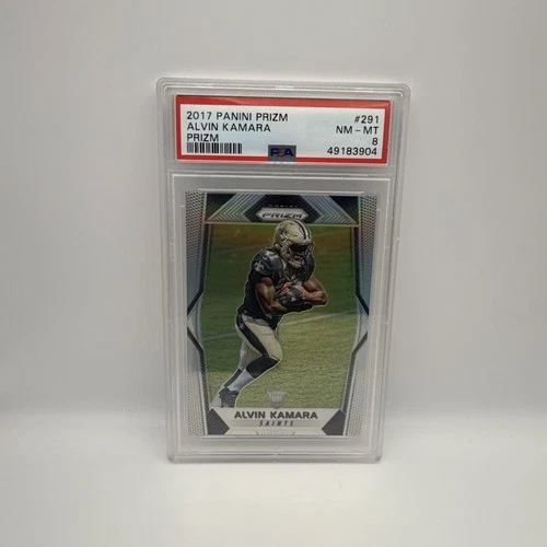 2017 Prizm Silver #291 Alvin Kamara PSA 8