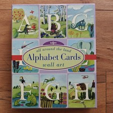 eeBoo All Around the Land Alphabet Cards 26 Multicolor 8"x10" Wall Art