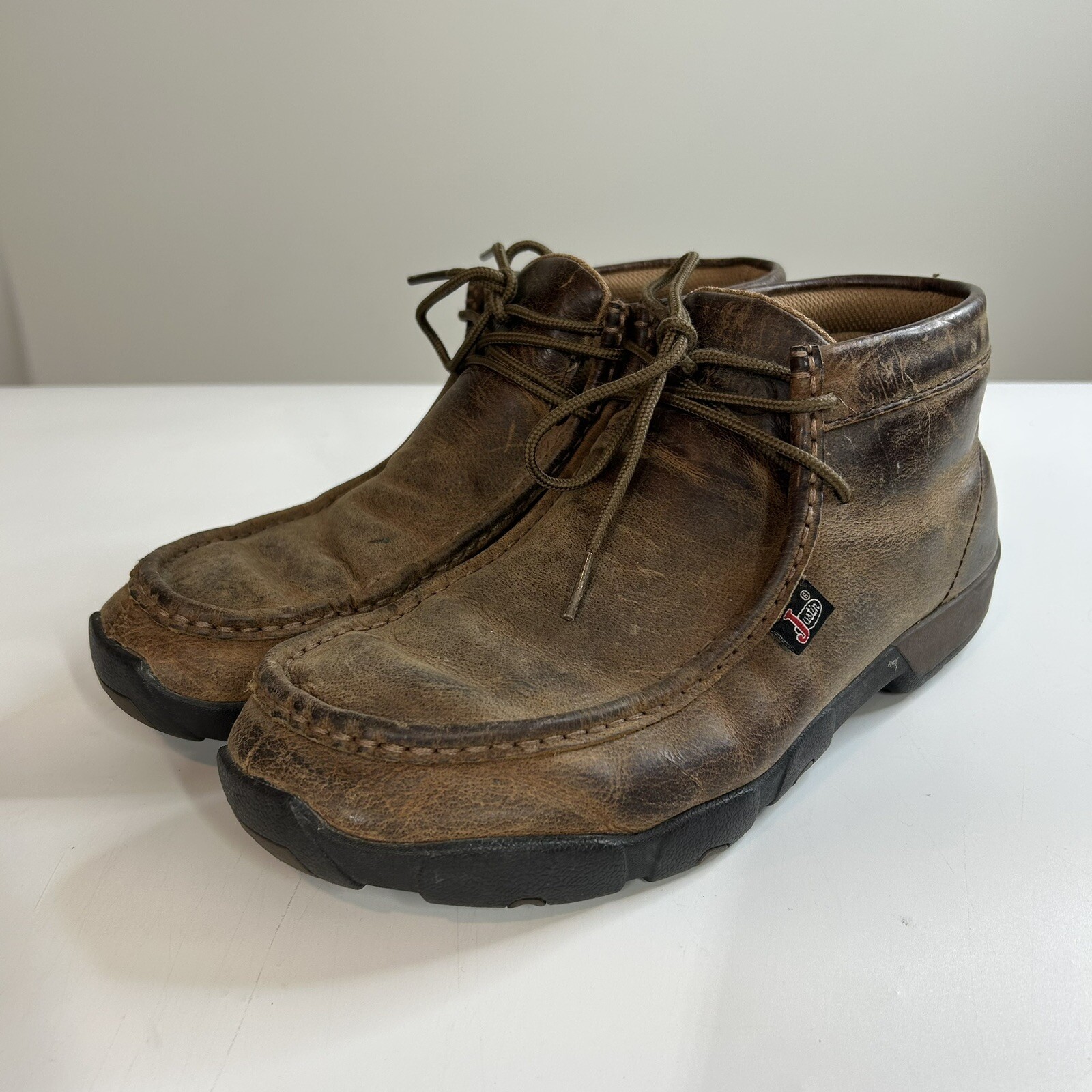 Justin Boots Cappie Chukka Men's M Work Shoes 232 Brown Moc