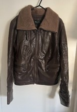 Massimo Dutti Brown Leather Jacket