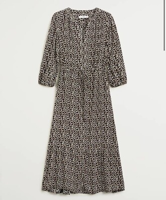 MANGO - Ruffle printed dress off White - 8 - Women MANGO - Ruffle printed dress off White - 8 - Women