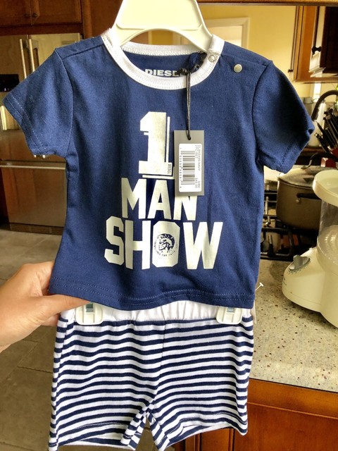 Nwt Diesel Baby Boy 2pc Set Navy White For Sale Online