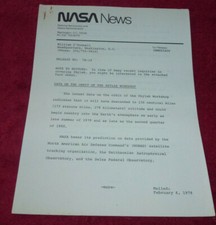 NASA News 1978 Data On Orbit of Skylab Workshop