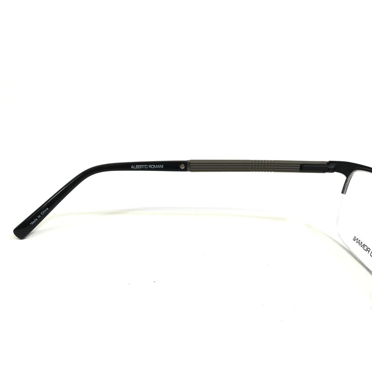 Alberto Romani Eyeglasses Frames AR 4005 BK Black Gray 