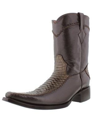 Cowboy Pro Western Snake Boots Brown Leather Men\'s 6.5 Marshall Men main image 2