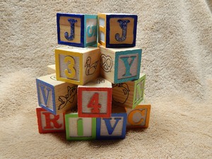 alphabet block centerpiece
