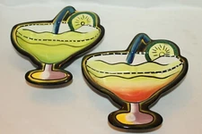 CLAY ART Margarita Glass Ceramic Dip Condiment Bowls Set of 3