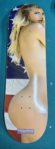 RARE USA Model Girl Primitive Skateboard Deck Paul Rodriguez Prod America Flag