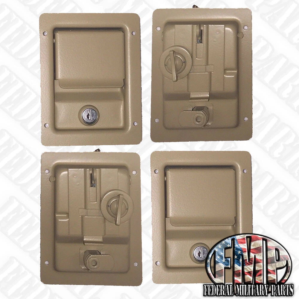 4 Doppel Verschließend Innen/Außen X-Door Hellbraun Griffe Für  