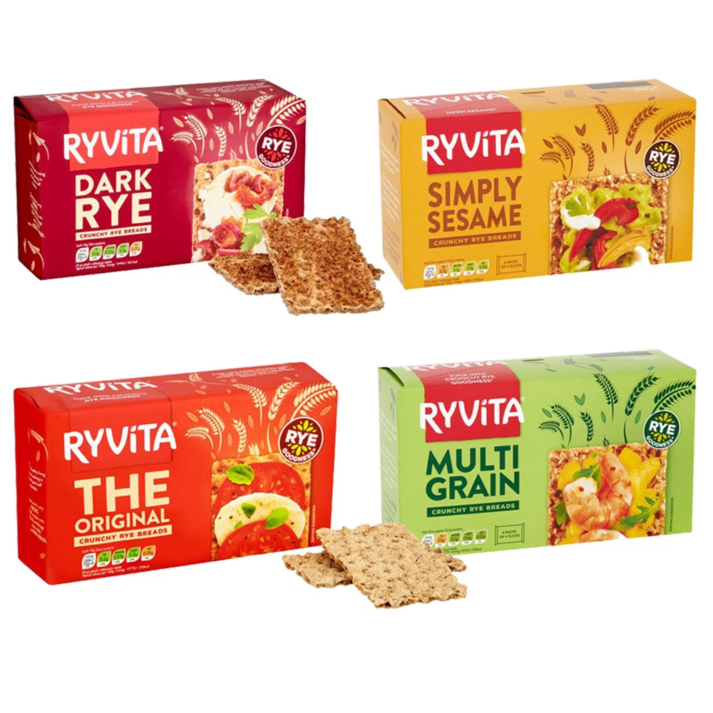 Ryvita Crisp Bread Crackerbread Top UK Meat Free Snacks, 46 OFF