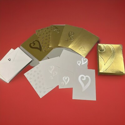 Collectible Stationary Victoria Secret 10 Card Blank Inside Love Note Gold  White - Main Image