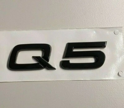 Q5 Logo Schriftzug schwarz für Audi Q5 FY 8R Emblem Aufkleber hinten Heckklappe - Bild 1 von 3