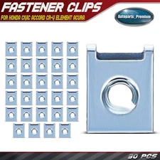 30Pcs M5 Metal Bumper Wheel Apron U-Nut Retainer Fastener for Honda Civic Acura