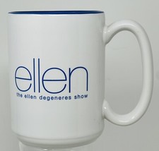 The Ellen Degeneres Show Coffee Mug Tea Cup White & Blue Made in USA 14oz