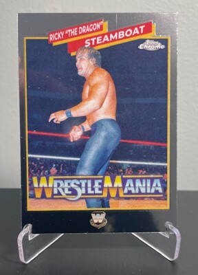 Ricky Steamboat 2025 Topps Chrome WWE Wrestlemania Recall ....Save  n Shipping!