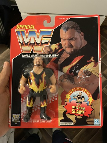 WWF HASBRO BAM BAM BIGELOW MOC VINTAGE WRESTLING F...