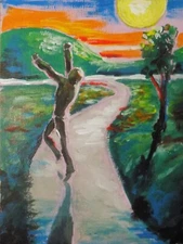 original acrylic painting jump for joy fuave art inspired