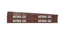 BRADY 7395-4, Self-Sticking Vinyl Pipe Marker (NATURAL GAS) 12 Total Markers