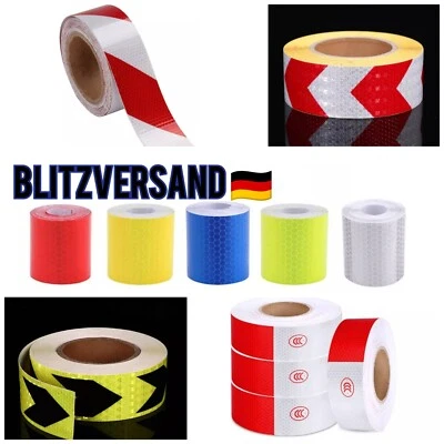 MARKENLOS 3Mtr Reflektorband Reflektierendes klebeband Folie Reflexfolie Warn Aufkleber DE