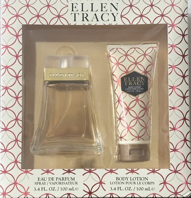 Ellen Tracy Perfume Set Eau De Parfum EDP 3.4 Oz And Body Lotion 3.4 Oz
