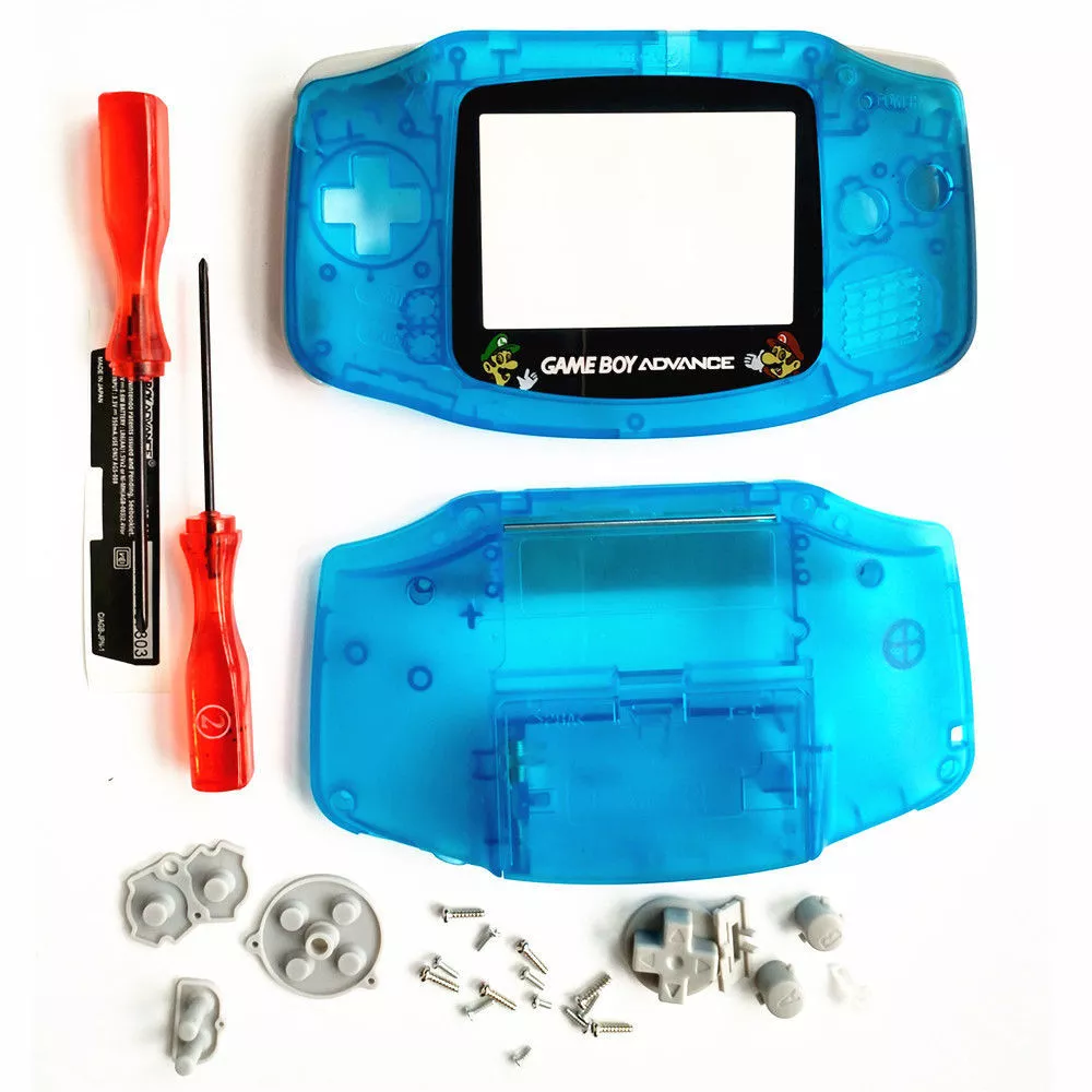 Buy Repairs Game Boy Advance SP Housing Shell Replacement Service Dark  Clear Blue