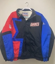 Vintage 90s New York Giants Apex One Pro Line Puffer Sports Large Jacket L Rare