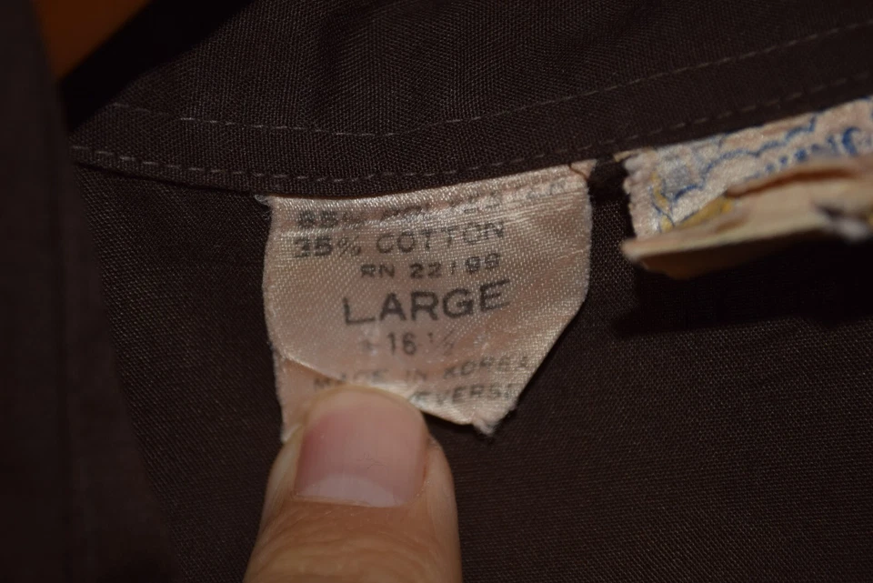 Camisa Vaquera Kennington Rocking Ranchwear De Colección Años 80 Perla Occidental A Presión Delgada DAÑOS Foto 4 de 4