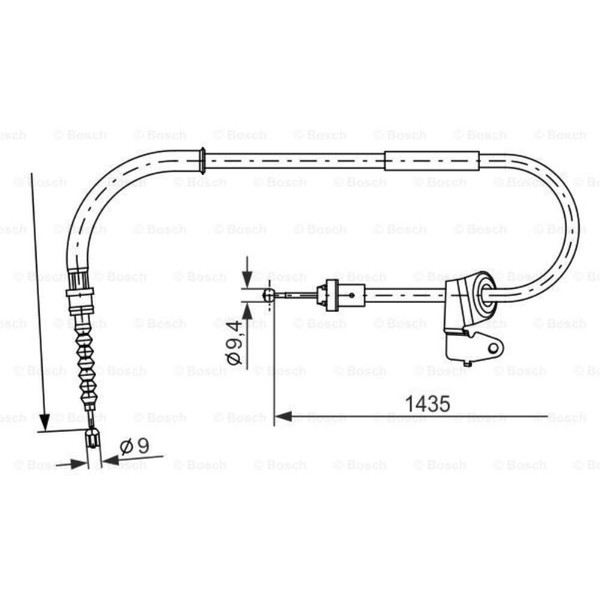 Bosch Handbremsseil Bremsseil Hinten Rechts Passend FüR Mini Mini R50 R53 R52-image