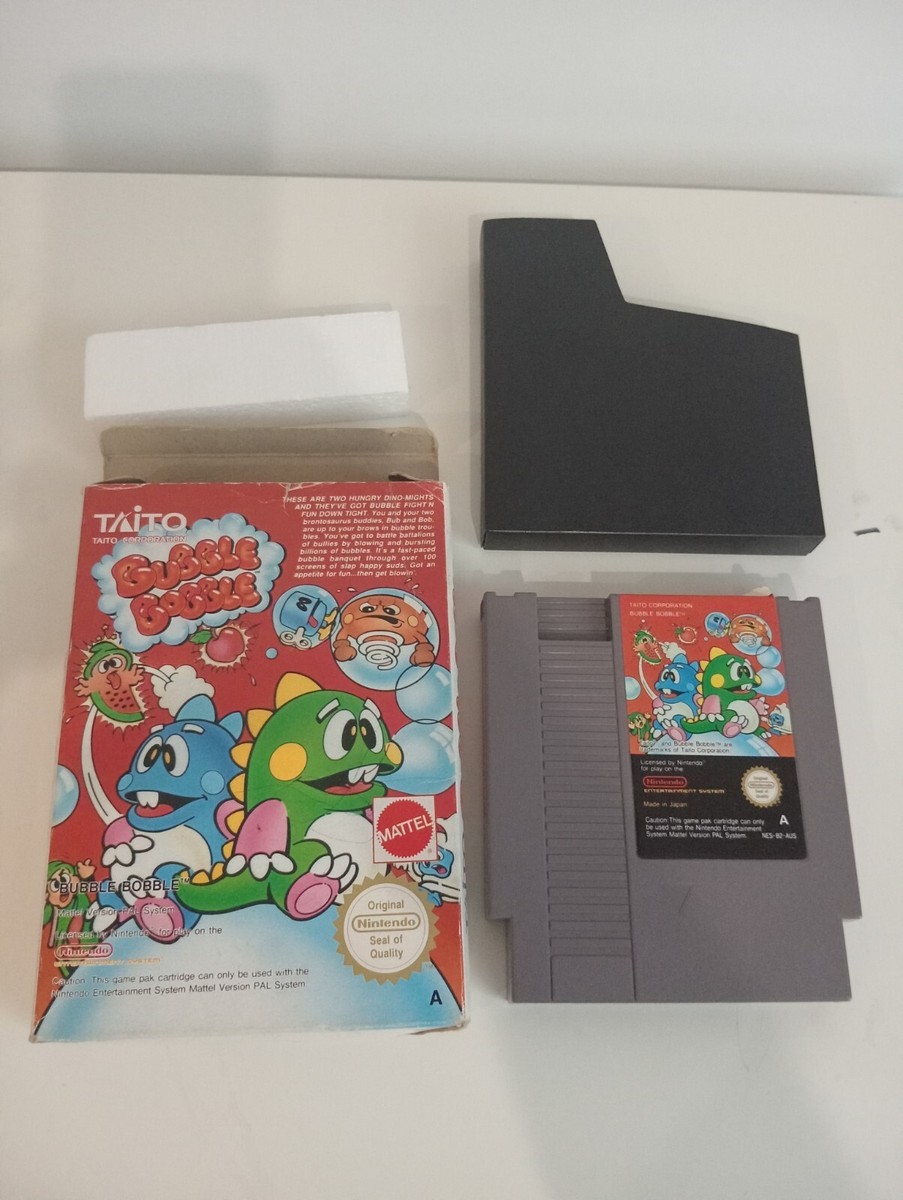Bubble Bobble Nintendo NES PAL Mattel Complete CIB Boxed Rare