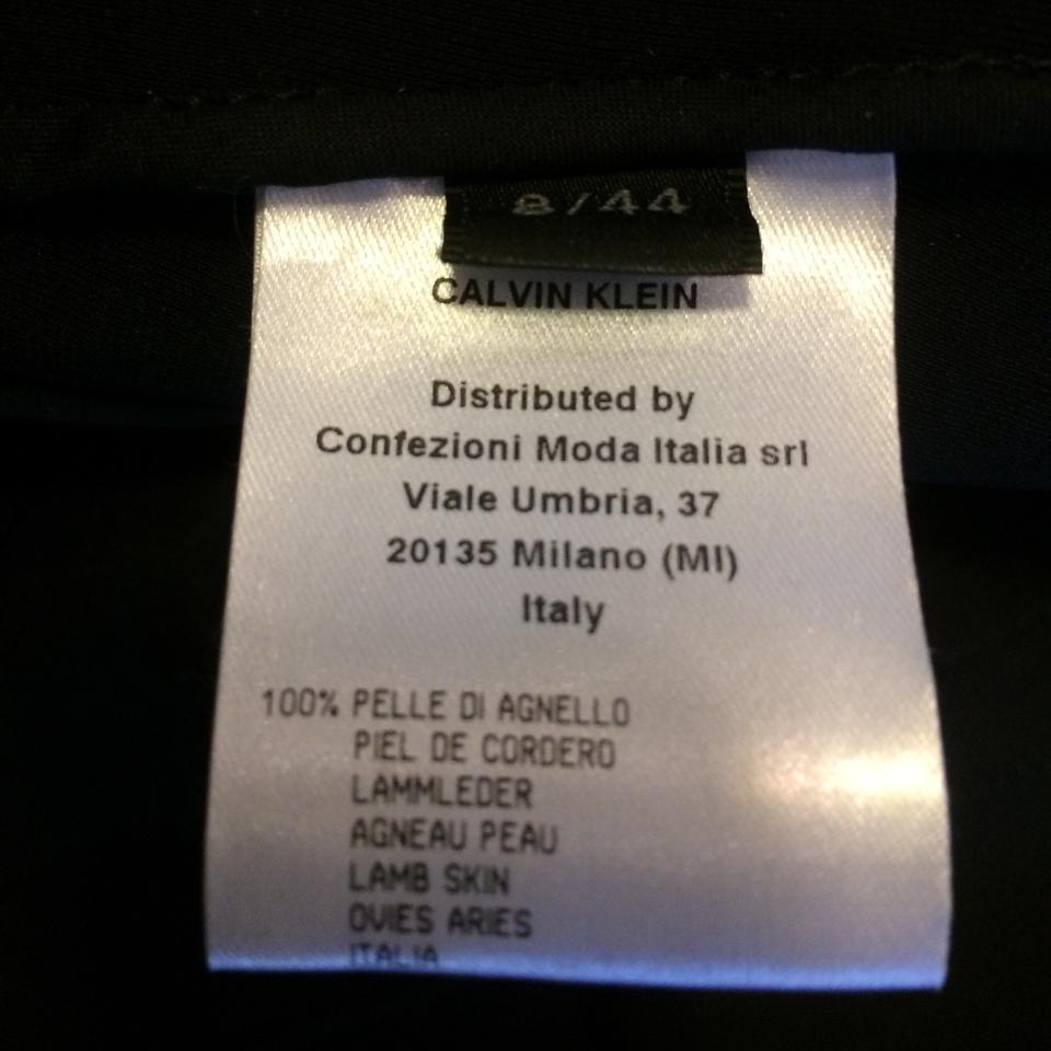 Calvin Klein Collection $3,890 Textured Black Leather Jacket (Size:44IT/8US) image 8