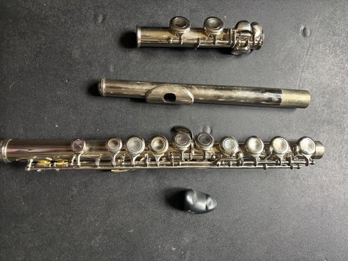 Glory GFL-130 Silver Plated Student Flute w/Case & Cleaning Rod & Cloth Tool Set