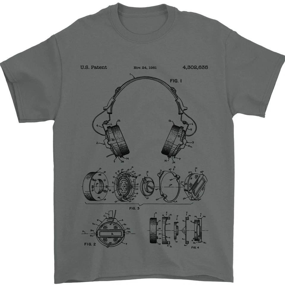 Casques Verni Plan D'Action Danse Dj Musique T-Shirt 100% en Coton - Photo 4/4