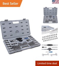 Complete 60-Pc Tap and Die Set - Threading Kit with Accessories Included