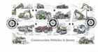 2024 Jersey Construction Vehicles in Jersey Miniature Sheet First Day Cover