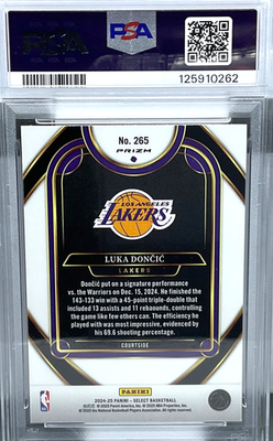 2024 Panini Select Luka Doncic Courtside Elephant Prizm PSA Graded