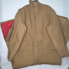 Walls Zero Zone Canvas Work Wear Insulated Coveralls Brown Worn Men s XXL 50-52