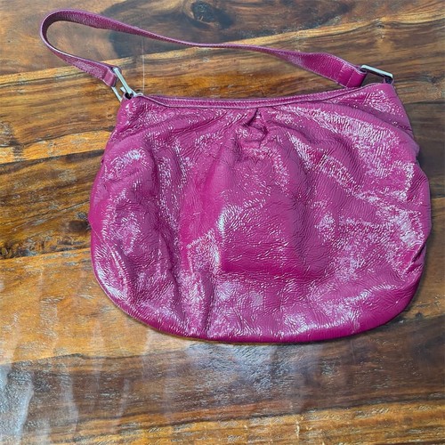 GIRLS FUCHSIA METALLIC AND ANIMAL PRINT HOBO PURSE MSRP $15-NEW