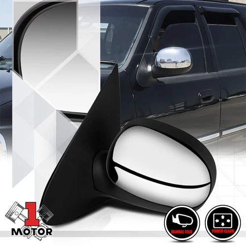 [Left] Driver Side Chrome Power Foldable Replacement Mirror for 1997 Expedition