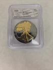 1 of 500 -- 2025 Silver American Eagle GOLD w/ Black Ruthenium Overlay ICG BU