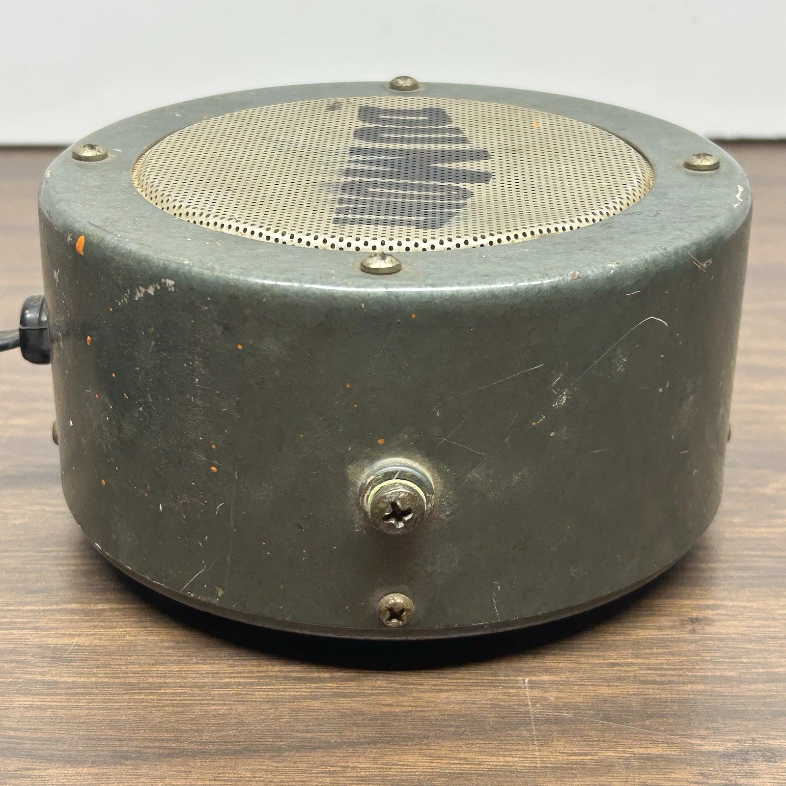 Vintage DuMont Round Metal External Monitor Speaker TV Radio Studio Untested image 7