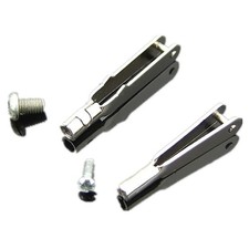 M2/M3 Iron Chuck Metal Rod Clamp Pull Rod Connector with Screws for RC Aircraft
