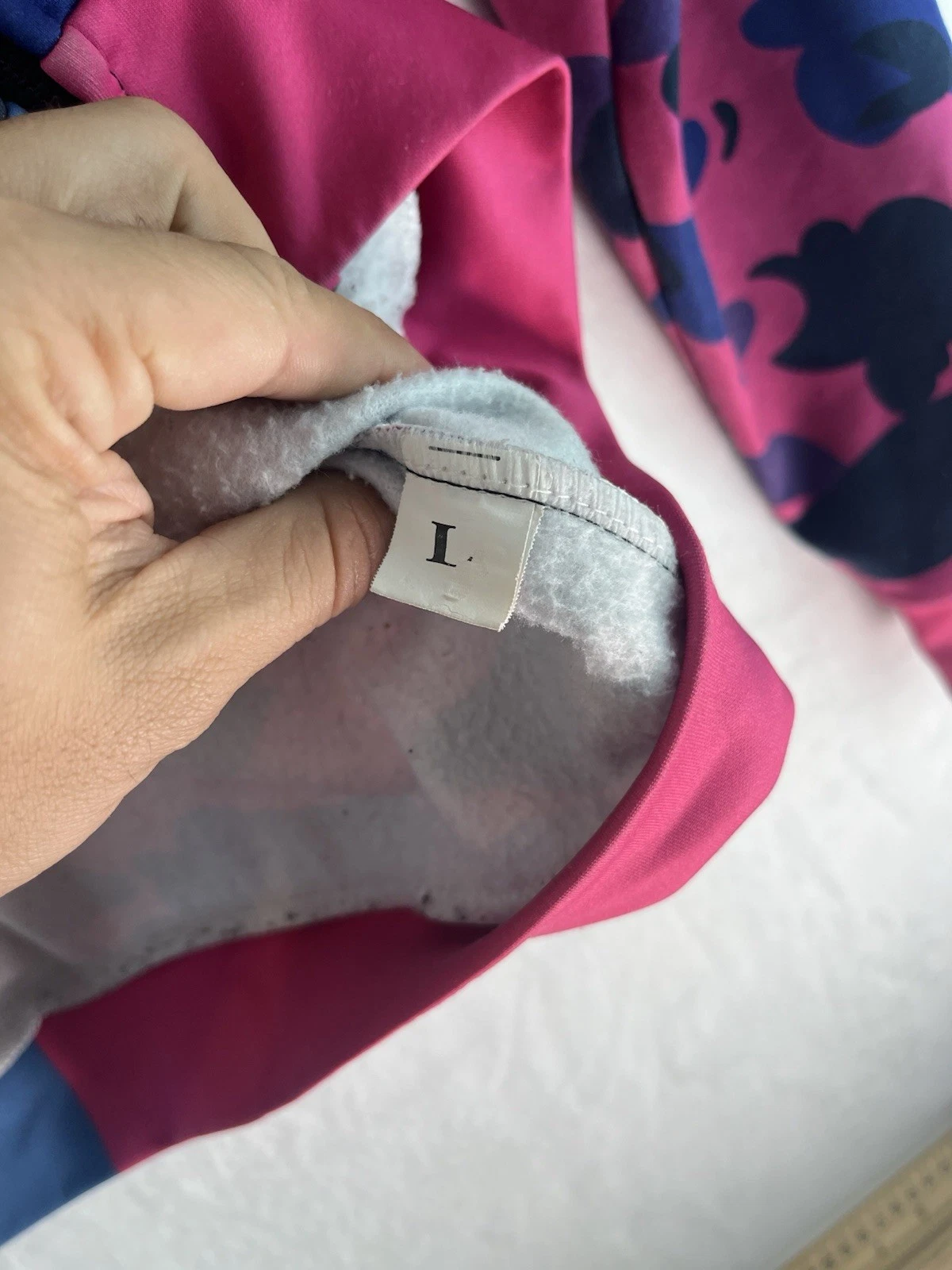 A BATHING APE (BAPE) FELPA CASUAL A BATHING APE SHARK WGM MULTICOLORE ZIP DAVANTI Taglia Large