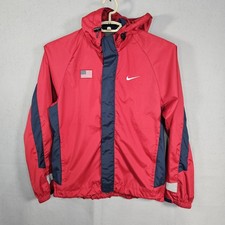 Vtg Nike Windbreaker 90s USA Air Force Track & Field Size S Made In USA Full Zip