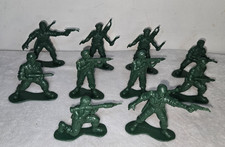 Vintage Large Lot Of 10 Plastic Army Men Toys