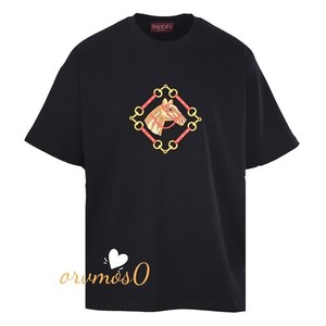 Gucci GG Embroidered Black Crew-Neck Short-Sleeve T-Shirt XL