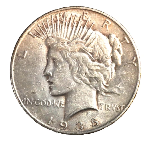 1935-S Peace Silver Dollar $1  Fine / Very Fine