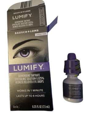 Bausch+Lomb LUMIFY Opthalmic Solution .25 Fl Oz (7.5 mL) Exp 8/2026  New In Box