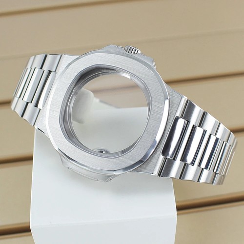 Cinturino cassa orologio acciaio inox 43,3 mm vetro zaffiro per movimento Miyota 9015 - Foto 8 di 11