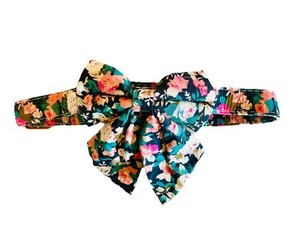 Floral Dog Collar With Removable Bowtie, Large