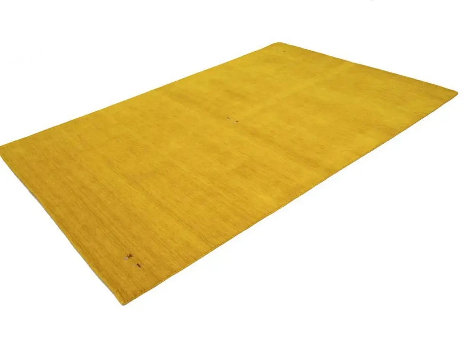 Tribal Pictorial Style Gold Gabbeh 6X9 Modern Rug Contemporary Wool Decor Carpet - Image 3 of 4